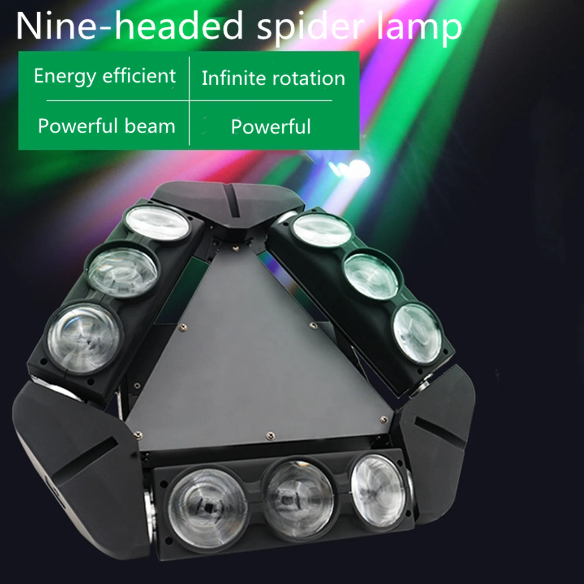 LED RGBW 4in1 9 Eyes 3W Mini Spider Light Nine-headed Bird Moving Head Beam Stage for Night Club Party | Лампы и освещение