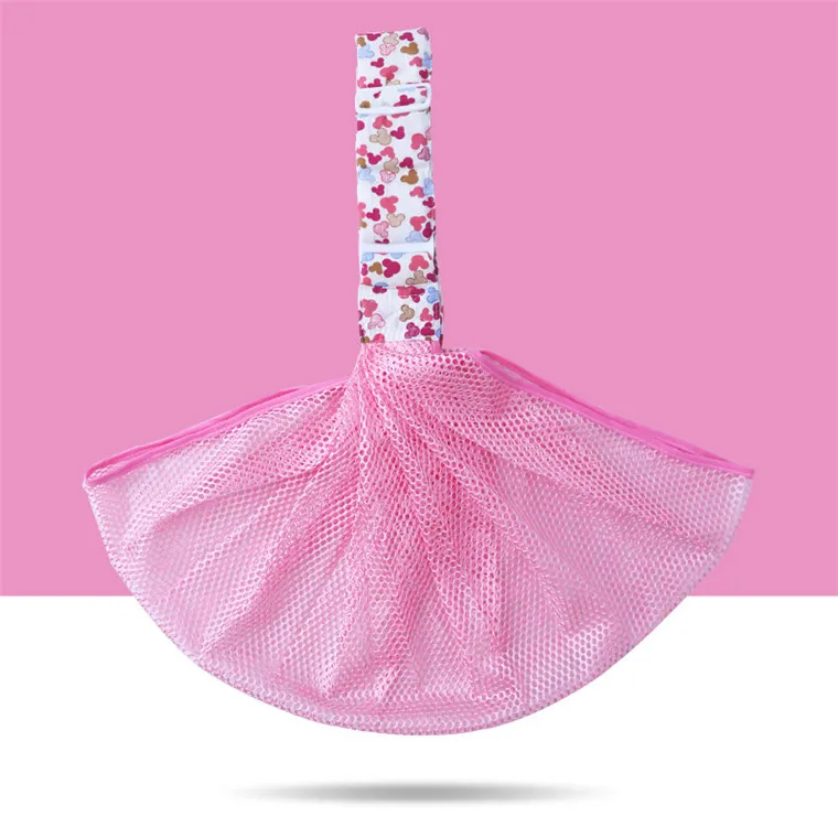 Новорожденная Сумка-переноска для младенцев, наплечный слинг, тканевый хлопковый спальный мешок для мамы, сумка для кормления, эргономичная Сумка Bolsa Porta Bebes - Цвет: pink net