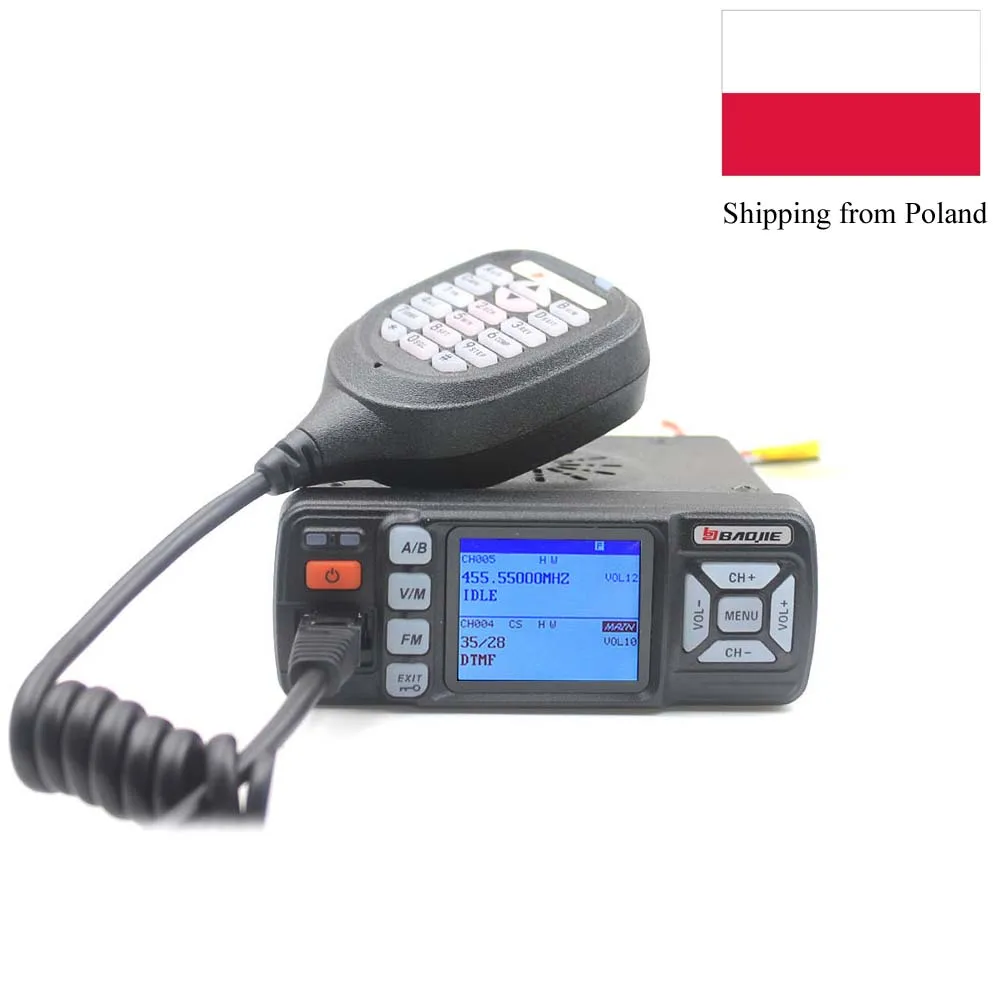 Мини Автомагнитола BAOJIE BJ 318 25W Dual Band 136 174 & 400 490MHz FM radio BJ318 рация|Рации| |