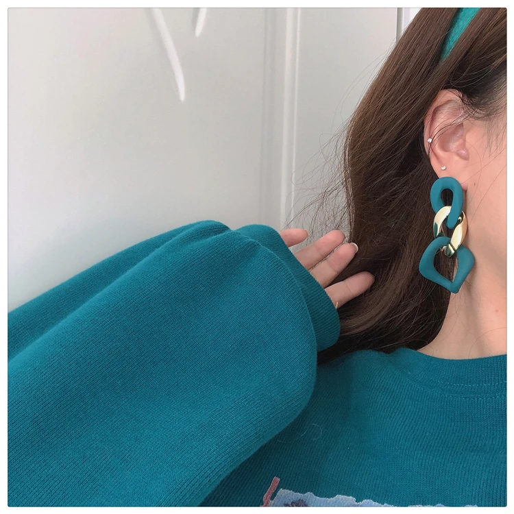 WYBU Super Beautiful Lake Blue Earrings Ins Popular Earrings for Women 2021 New Design Ear Drop Jewelry