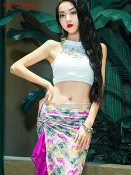 

New Belly Dance Clothes Suit Autumn Winter Dance Skirt sleeveless Top Skirt Lady Girl Sexy Costume ,M,L,Free Shipping