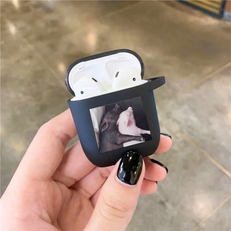 Прозрачный жесткий чехол с милой мультяшной Свинкой для Airpods, чехол для беспроводных наушников, чехол для AirPods 2, защитный чехол для Air Pods, чехол