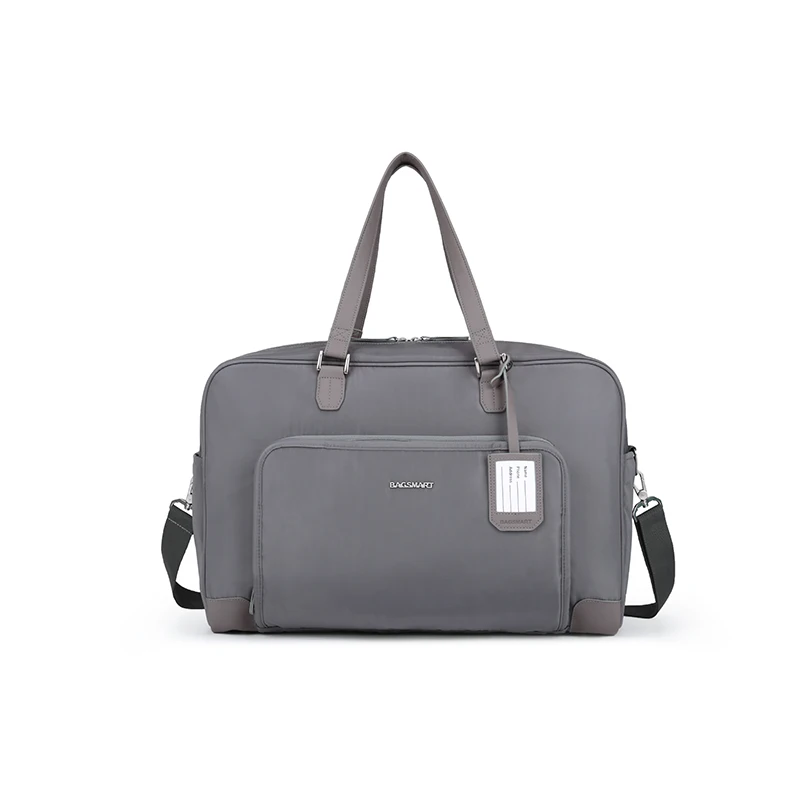 ECOSUSI Нейлоновые женские сумки, женские сумки на плечо для путешествий, деловая сумка-тоут для путешествий, Большая вместительная брендовая сумка для ноутбука, аксессуары для путешествий - Цвет: Grey
