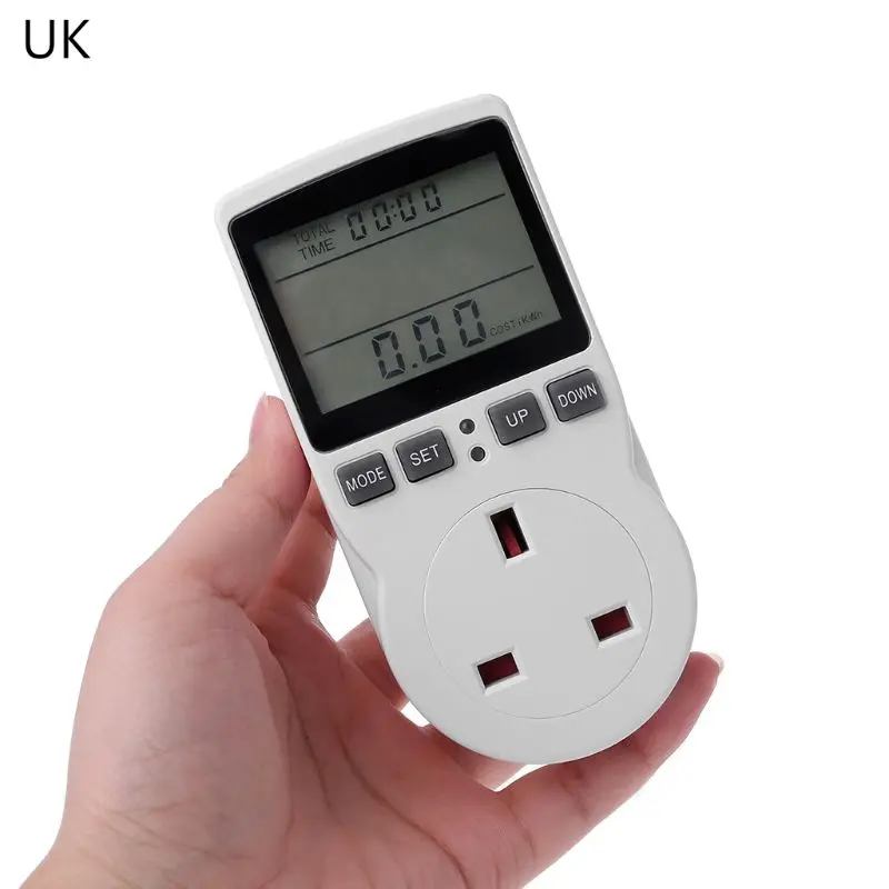 Цифровой измеритель мощности розетка EU/US/UK вилка измеритель энергии тока Напряжение ватт стоимость электроэнергии измерительный монитор анализатор мощности
