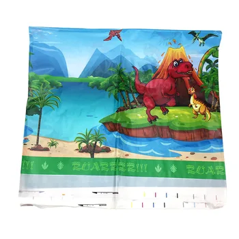 

1pcs 132*220cm Dinosaur dragon plastic table cover Tablecloth Party Decoration for Kids happy Birthday Party Decoration Supplies