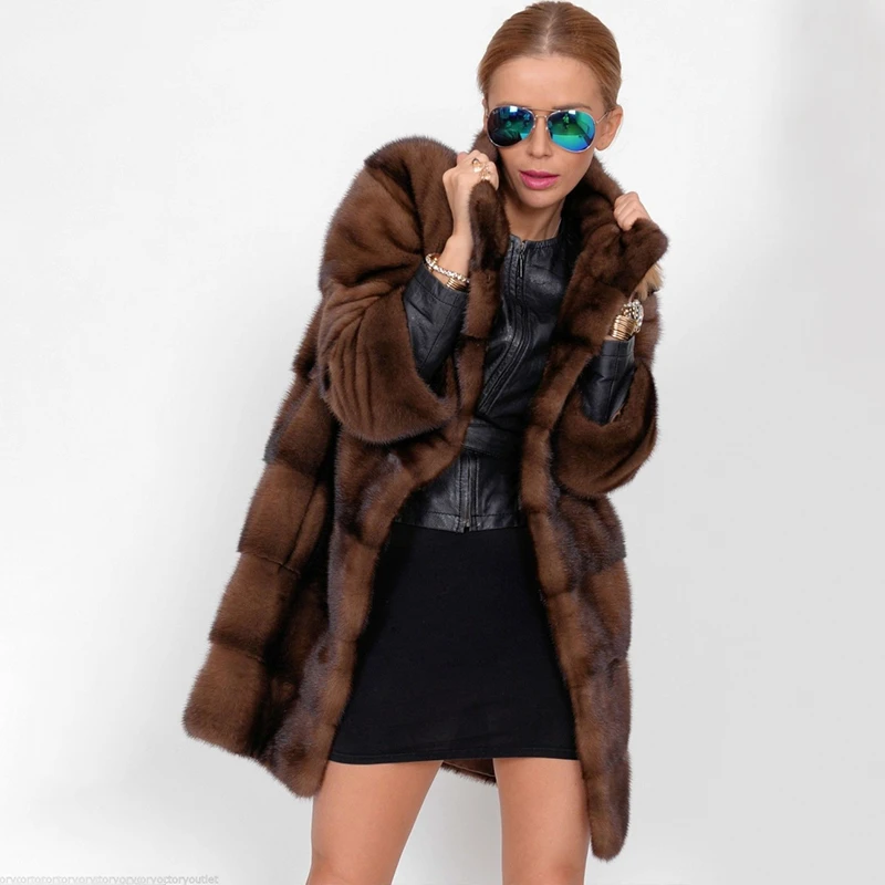 

BFFUR 2020 Women's Real Mink Fur Coat Russian Winter Full Pelt Genuine Mink Fur Coats Outwear Natural Fur Jackets Luxury Woman