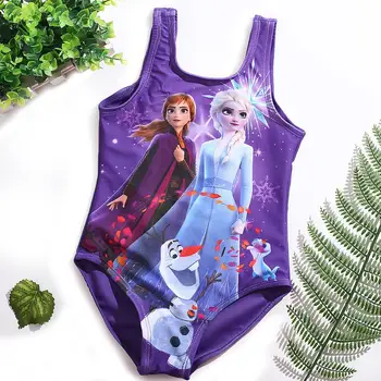 

Swimsuits Girls One Piece Elsa Bathing Suits New Arrival 2020 Summer Printing Kids Beach Sports Swimwear Polyester 1080