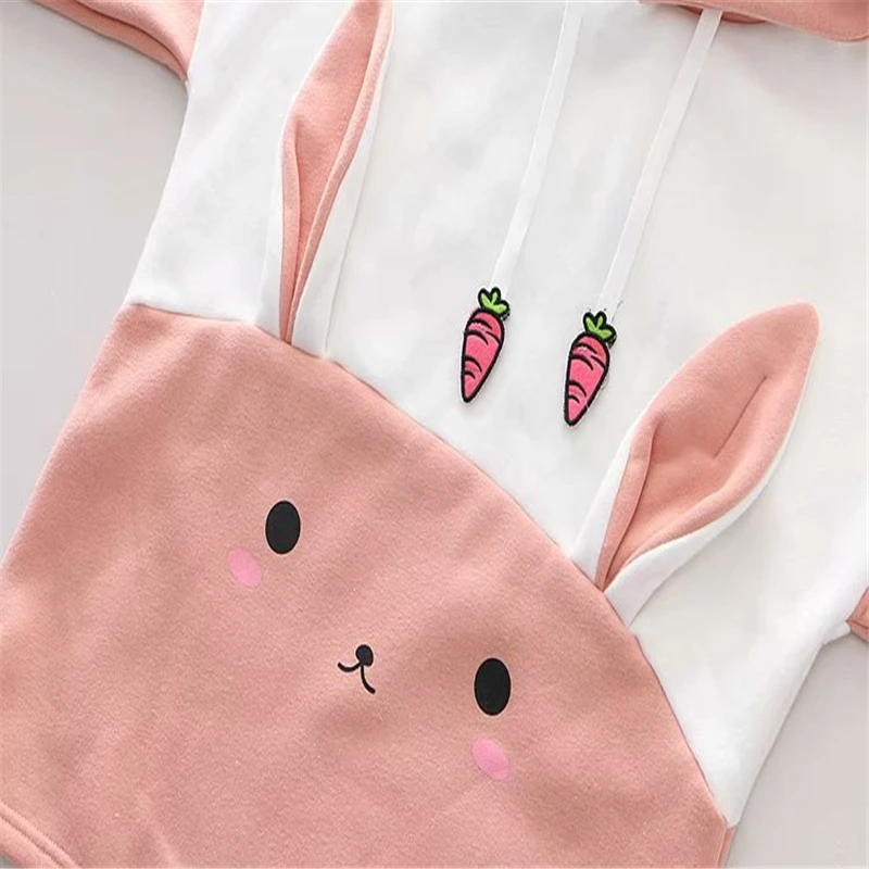  Merry Pretty Women's Cartoon Embroidery Plus Velvet Harajuku Hoodies Sweatshirts 2019 Winter Long S