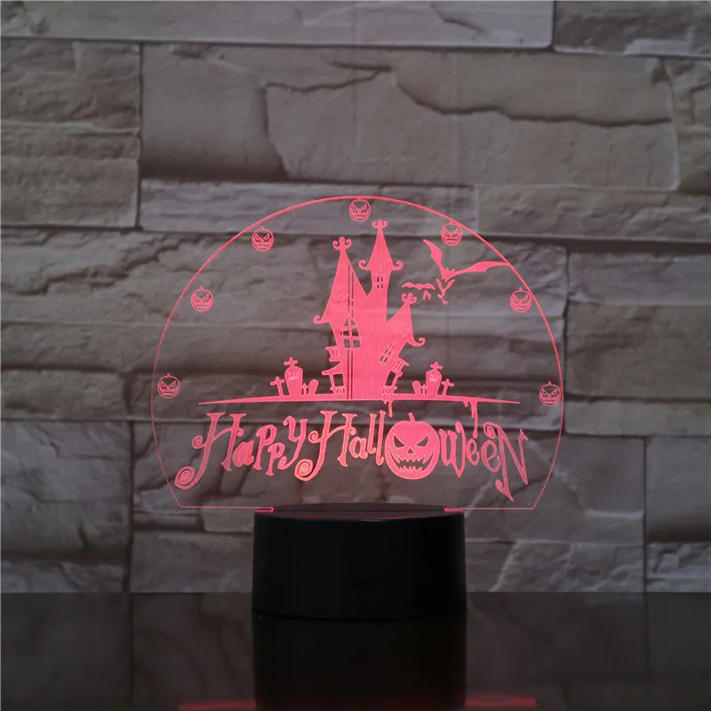 3D лампа для Хэллоуина лучший подарок детей Прямая поставка 2019 визуальный