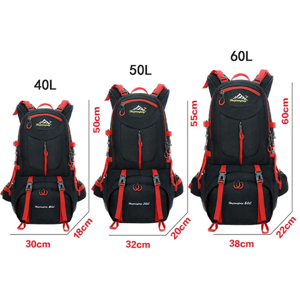 

40L 50L 60L Outdoor Hiking Backpack Camping Travel Bag Waterproof Sports Bag Climbing Rucksack Mountaineering Hiking Backpacks