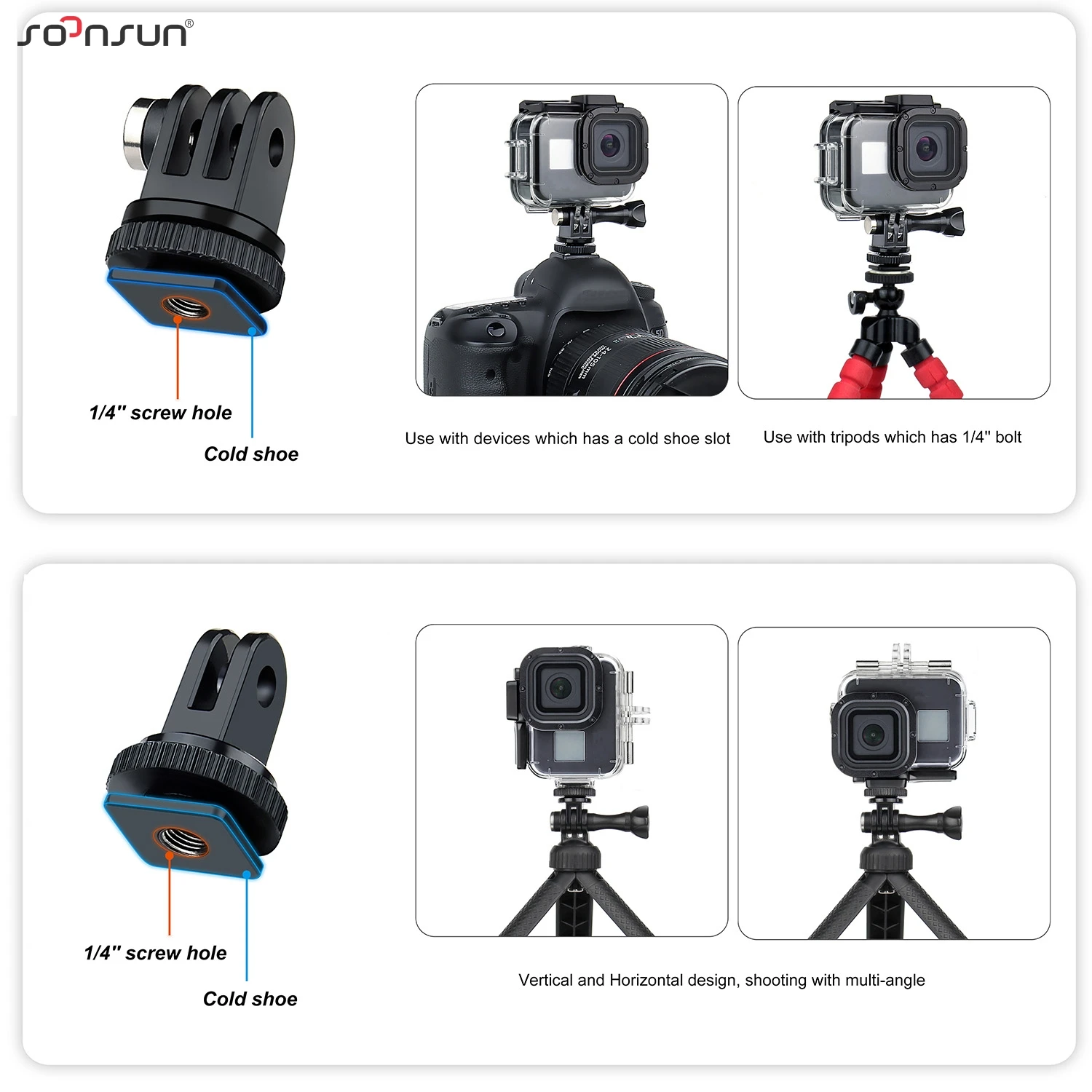 60M Waterproof Case, 196FT Underwater Protective Housing Case for Hero11  Hero10 Hero9 Black, with Quick Release Mount and Thumbscrew