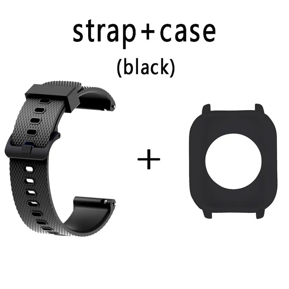 Package 1 FIFATA для Xiaomi Huami Amazfit GTS 20 мм текстура Sfot силиконовый ремешок для часов Защитный чехол оболочка замена Браслет часть - Цвет: Package 1