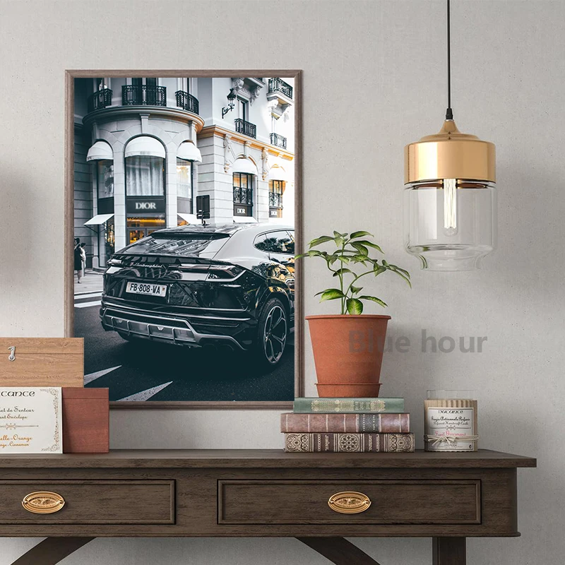 European Street Canvas Art – Black & White Vintage Photo Wall Decor