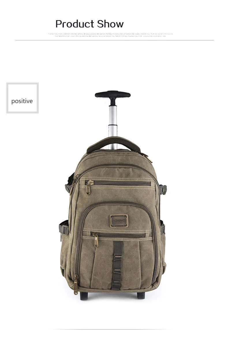 Men Cabin Rolling Luggage Bag With 