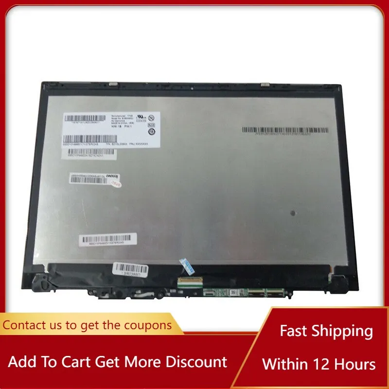 

Original 12.5 inch Laptop Screen for Lenovo Yoga 720 720-12IKB EDP 30PIN FHD LCD Touch Screen Digitizer Display Assembly+Bezel