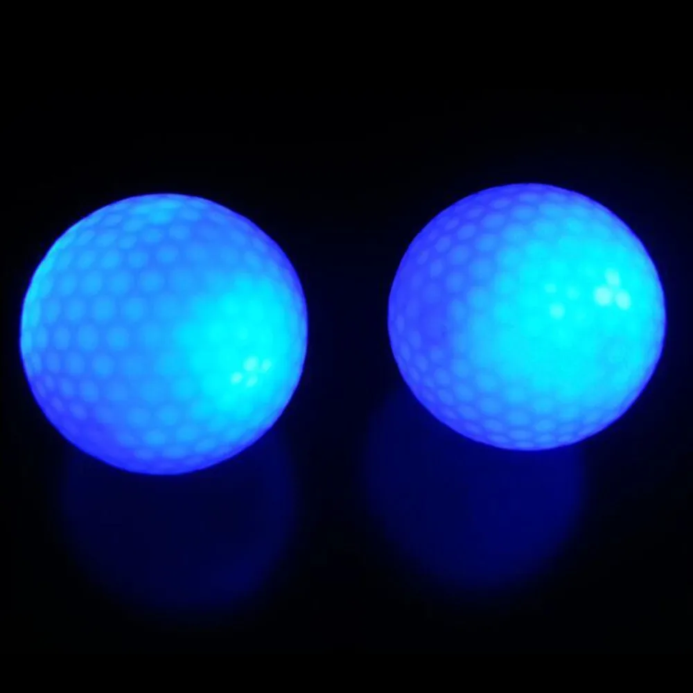 4 шт. CRESTGOLF в упаковке Hi-Q USGA светодиодные мячи для гольфа для ночной тренировки Роскошные мячи для гольфа с 6 цветами - Цвет: blue