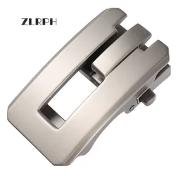 Zlrph cabeça de cinto masculina genuína, fivela de cinto, cabeça de cinto de lazer acessórios de negócios fivela automática moda de luxo