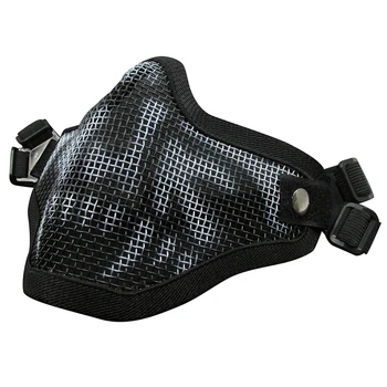 

Steel Mesh Face Mask Adjustable Googles Protective Breathable Paintball