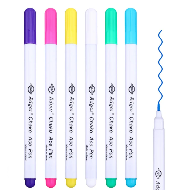 Water Erasable Pen Water Erasable Ink Pens 1mm Fabric Markers Air Erasable  Pen/Water Soluble Pens for Fabric Cloth - Blue