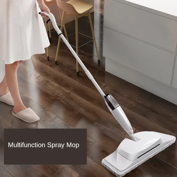 

Household lazy hands-free water spray mop cleaning tool 360 flexible rotation dry wet dual purpose sweeper microfiber mop pads