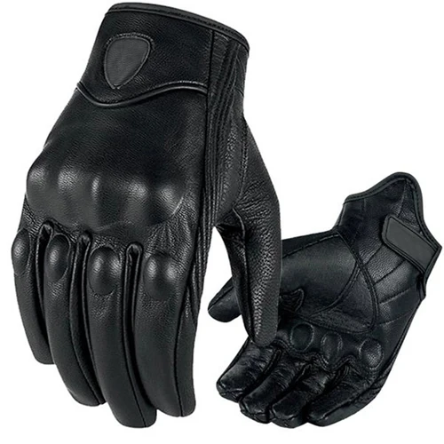 Перчатки из натуральной козьей кожи с сенсорным экраном, всесезонные перчатки GP MTB для мотогонок, мужские перчатки для езды на мотоцикле и велосипеде - Цвет: No perforation