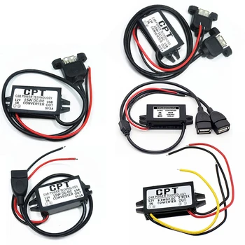 

New DC-DC 12V to 5V 4A Car Power Step Down Buck Converter Power Supply Male Female Micro USB Mini USB Adapter Auto Protection