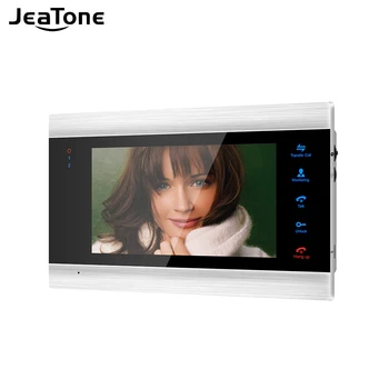 Jeatone-720p 실내 모니터 비디오 도어 폰 초인종 인터콤 시스템, 사진 비디오 녹화 실버 벽 장착 모니터