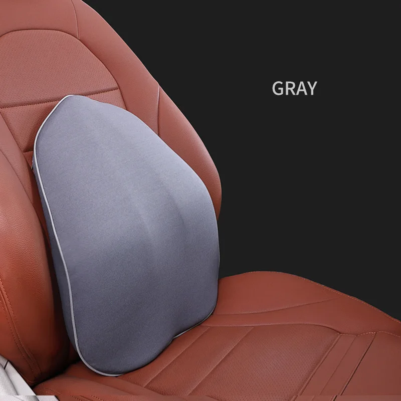 Автомобильная подушка для шеи, поддержка, 1 комплект, подголовник, подушка, подушка с эффектом памяти, хлопок, для автомобиля, офиса, Автомобильная подушка, автомобильные аксессуары - Цвет: Cushion gray