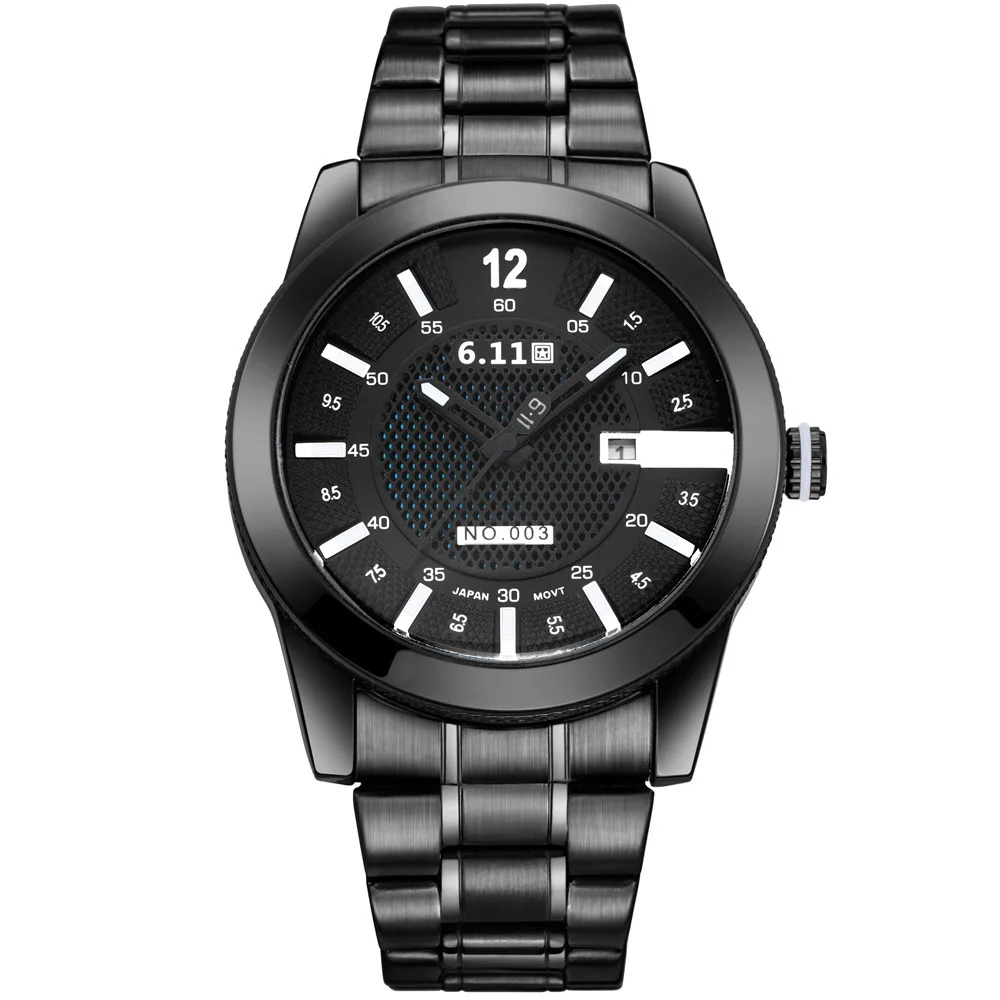 

Fashion No-003 Light Waterproof Energy Saving Environmentally Friendly Calendar Opto-electronic Watch Watch Men Steel Watch