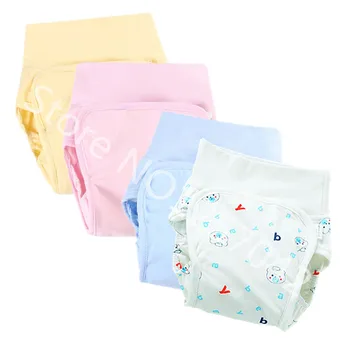 

Cotton Baby Diaper Waterproof Cloth Diapers Nappies Reusable Diaper Cover Pants Washable Baby Nappies