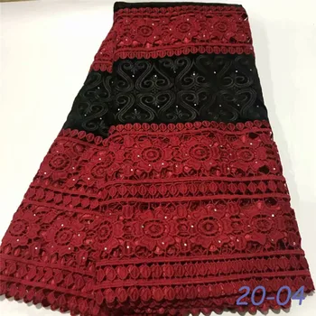 

New arrival Velvet African water soluble lace fabric high quality 2020 nigeria guipure cord lace fabric for sewing clothes 02