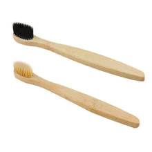 2 шт., личная Экологичная зубная щетка с бамбуковым углем для здоровья полости рта, низкоуглеродистая средняя мягкая щетина, зубная щетка с деревянной ручкой, B