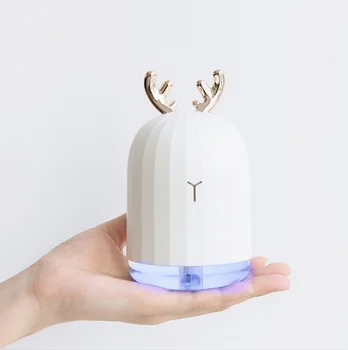 

Mini Deer Rabbit Atomized Air Humidifier LED Night Light USB Ultrasonic Aromatherapy Essential Light Office Desktop Night Lamps