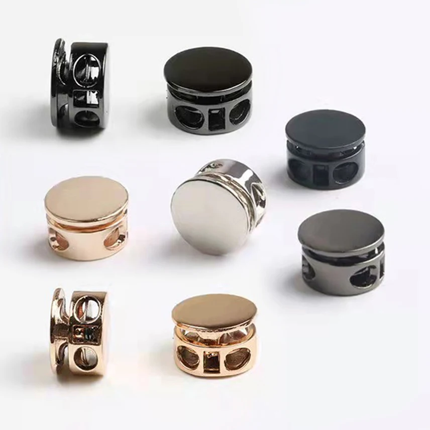 Description Picture 2 of item10pcs/pack Metal  Cord Lock Stopper Spring Buckles Fastener Buttons For Bags/Garments Cord End Rope Stoppers Accesspries
