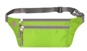 Поясная сумка, спортивная сумка на молнии, уличная, скрытая, для бега, сумка для денег, ремень, органайзер, hip belley bum, сумка для почек, для телефона - Цвет: Зеленый