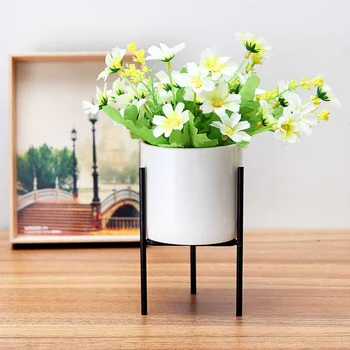 

Home Decoration Nordic Style Metal Plant Stand Flower Pot Shelves Rack Vases Holder Aron Frame Ceramic Vase Flowerpot
