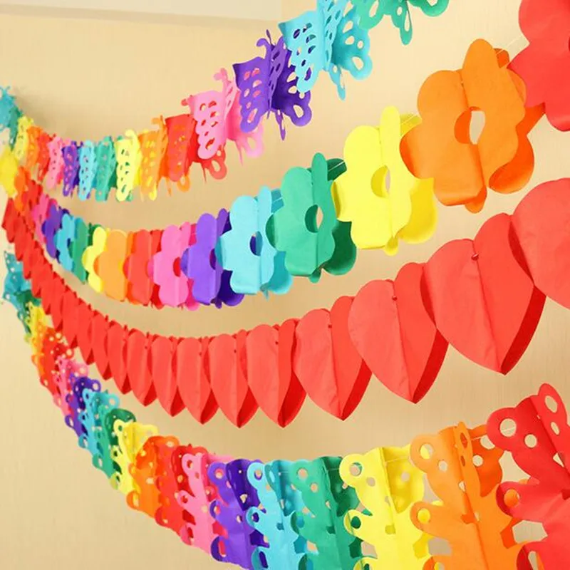 Gama de Idear menos Guirnalda de papel moldeadora de flores, papel tisú para fiestas, adornos  de cumpleaños y bodas, decoración de la habitación de los niños|paper  garland|diy weddingpaper garlands party - AliExpress