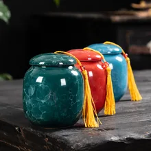 2 шт. подарочные украшения, китайский керамический чайный контейнер, чайный набор кунг-фу, аксессуары, чайные банки, коробка для дома или офиса, чайная посуда