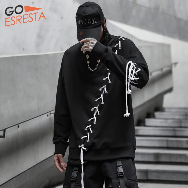 Black Hip Hop Drawstring Splicin Sweatshirts Men Japanese Streetwear Oversize Drawstring Pullovers Casual Cotton Pullover Jacket Black Hip Hop Drawstring Splicin Sweatshirts Men Japanese Streetwear Oversize Drawstring Pullovers Casual Cotton Pullover Jacket