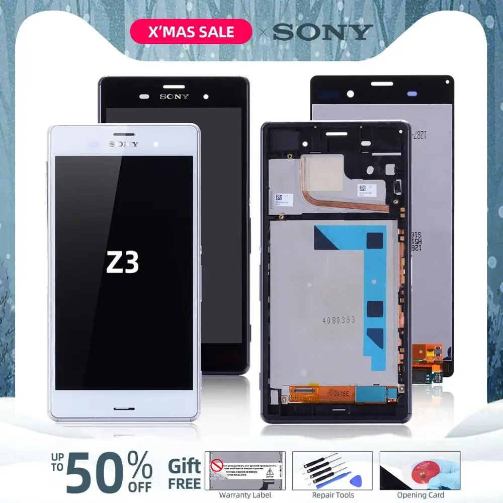5," дисплей для SONY Xperia Z3 дисплей сенсорный экран дигитайзер Замена ЖК для SONY Xperia Z3 Dual D6633 D6683
