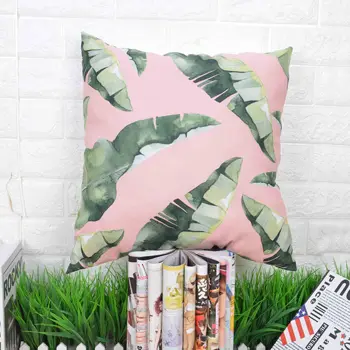 

Tropical Leaf Cactus Throw Pillow Cover 45X 45cm Pillowcase Romantic Simple Polyester Comfortable Bed Office 1 Pc