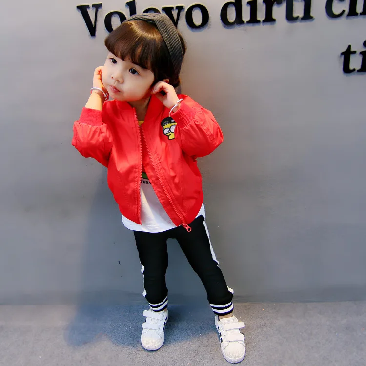 

2018 Spring New Style GIRL'S Jacket Baby Back Figure Coat Children Spring Clothing