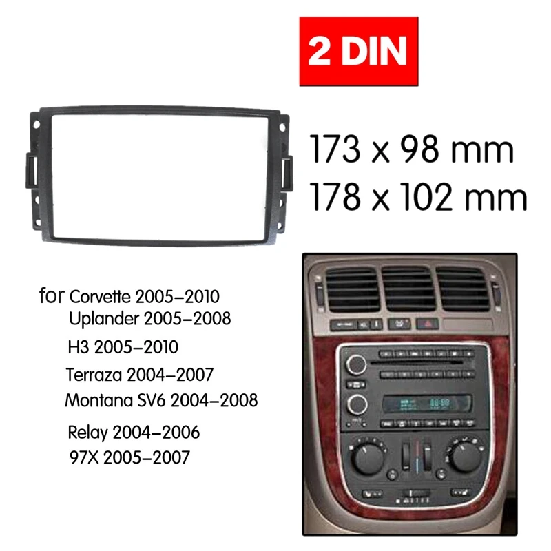 Novel Car Stereo Radio Fascia Dash Panel 2 Din рамка для Hummer H3/SAAB 97X/Corvette/Buick/Pontiac 2005 2010|Мультимедиаплеер