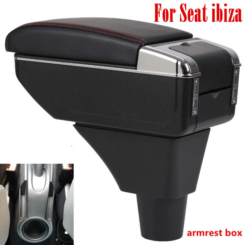 For Seat ibiza armrest box central Store content Storage with cup holder ashtray USB interface | Автомобили и мотоциклы