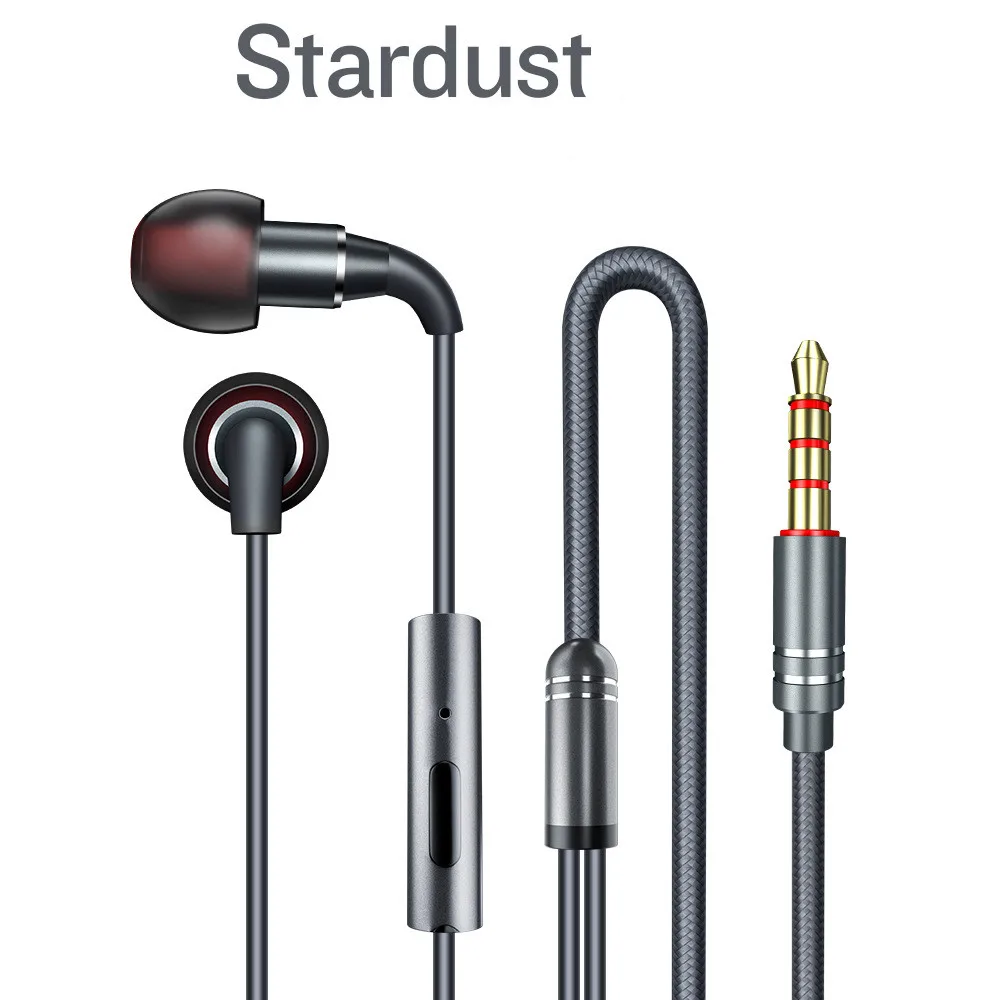 Stardust Оригинальные наушники HONGBIAO SM In Ear Graphene, качественные наушники для прослушивания музыки, бренд, гарнитура Fone De Ouvido для iPhone, Xiaomi - Цвет: Stardust