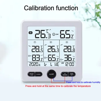 

2 In 1 Temperature Monitor With Sensors Multifunction Home Bedroom Indoor Outdoor Backlight Digital Hygrometer Thermometer
