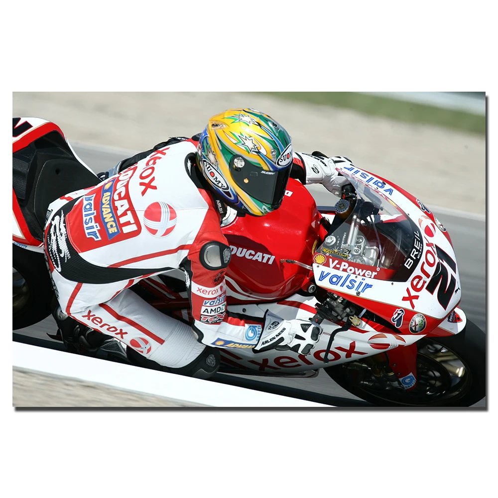 Постер на стену Ducati Racing для гостиной картины холсте домашнего декора|Рисование и