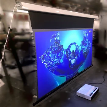 

Motorized ALR Projector screen 100 inch 16:9 Electric Tab-Tension for UST Ultra Short Throw Projectors 4K 3D Supported