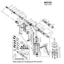 Piezas de repuesto para herramienta de Tuercas de remache M2312X
