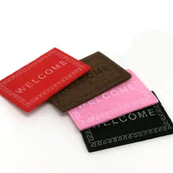 

1:12 WELCOME Mat Doll House Miniature Carpet Accessories Ornament DIY Furniture